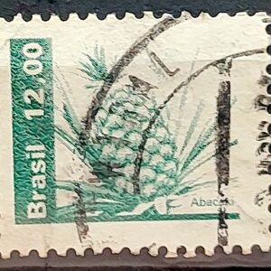 Selo Regular RHM 608 Recursos Economicos Fruta Abacaxi 1981 Circulado 7