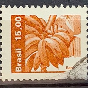 Selo Regular RHM 609 Recursos Economicos Fruta Banana 1983 Circulado 1