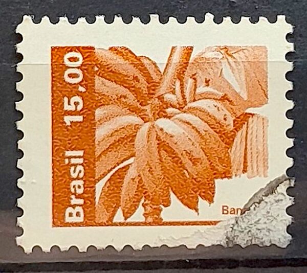 Selo Regular RHM 609 Recursos Economicos Fruta Banana 1983 Circulado 1