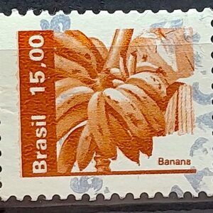 Selo Regular RHM 609 Recursos Economicos Fruta Banana 1983 Circulado 2