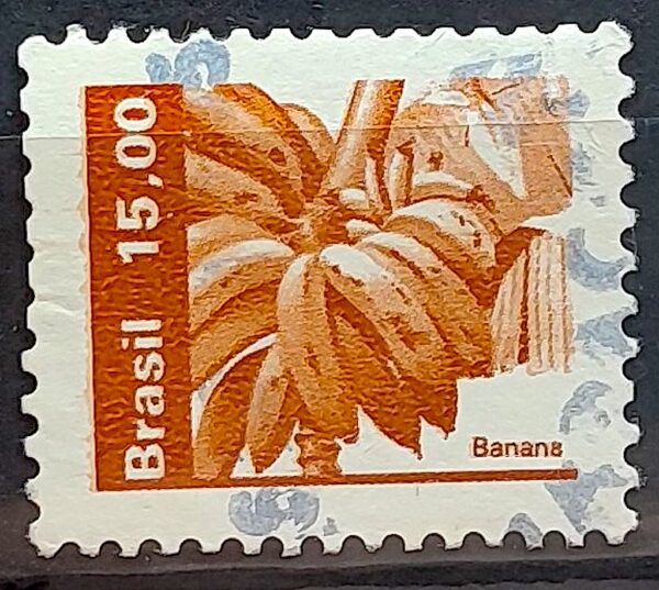 Selo Regular RHM 609 Recursos Economicos Fruta Banana 1983 Circulado 2