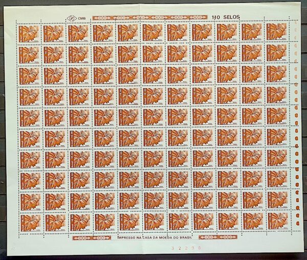 Selo Regular RHM 609 Recursos Economicos Fruta Banana 1983 Folha