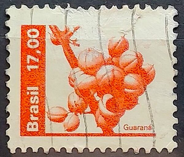 Selo Regular RHM 610 Recursos Economicos Fruta Guarana 1982 Circulado 1