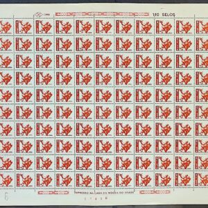 Selo Regular RHM 610 Recursos Economicos Fruta Guarana 1982 Folha