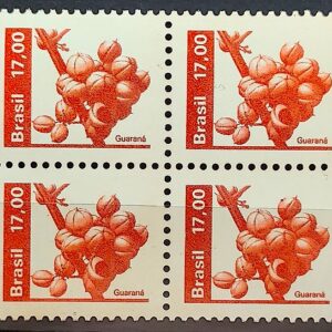 Selo Regular RHM 610 Recursos Economicos Fruta Guarana 1982 Quadra