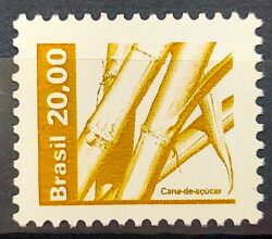 Selo Regular RHM 611 Recursos Economicos Cana de Acucar 1982 Claro