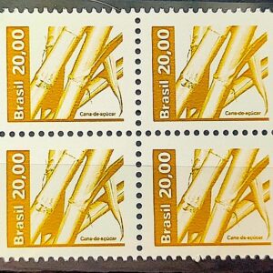 Selo Regular RHM 611 Recursos Economicos Cana de Acucar 1982 Claro Quadra