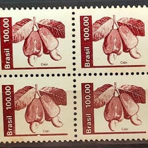 Selo Regular RHM 623 Recursos Economicos Fruta Caju 1981 Quadra