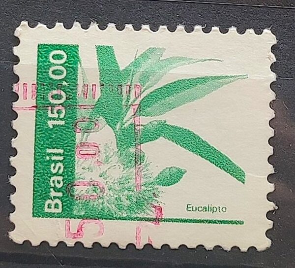 Selo Regular RHM 626 Recursos Economicos Eucalipto 1984 Circulado