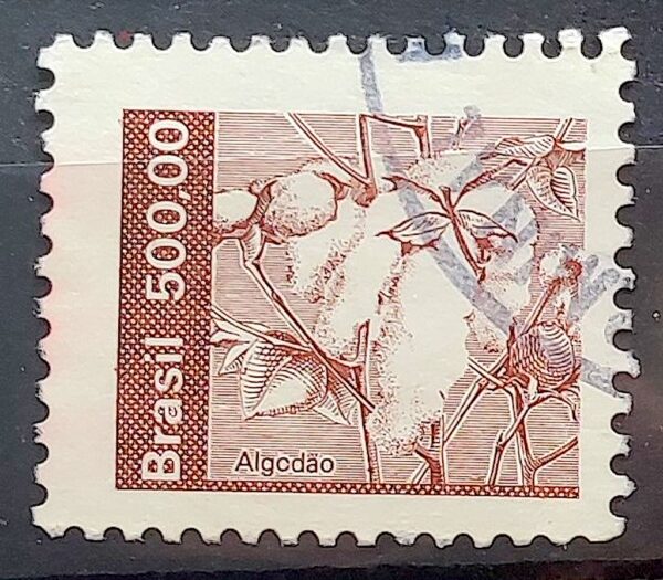 Selo Regular RHM 629 Recursos Economicos Algodao 1982 Circulado