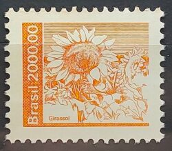 Selo Regular RHM 632 Recursos Economicos Girassol 1985