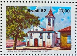 C 1268 Selo Turismo Barroco Mineiro Igreja Rosario Religiao Diamantina 1982
