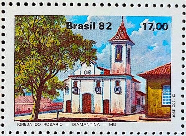 C 1268 Selo Turismo Barroco Mineiro Igreja Religiao Rosario 1982