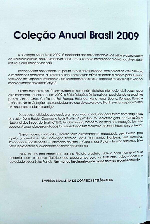 Colecao Anual de Selos do Brasil 2009 - Cartela e Selos** - Imagem 6