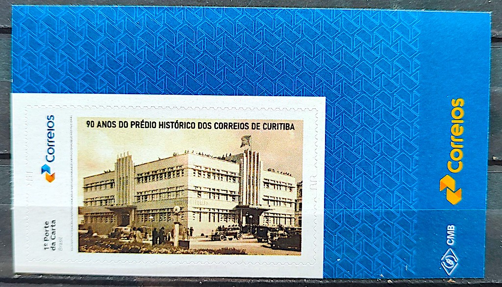 SI 64 Selo Institucional 90 Anos do Predio Historico dos Correios de Curitiba 2024 Vinheta Correios