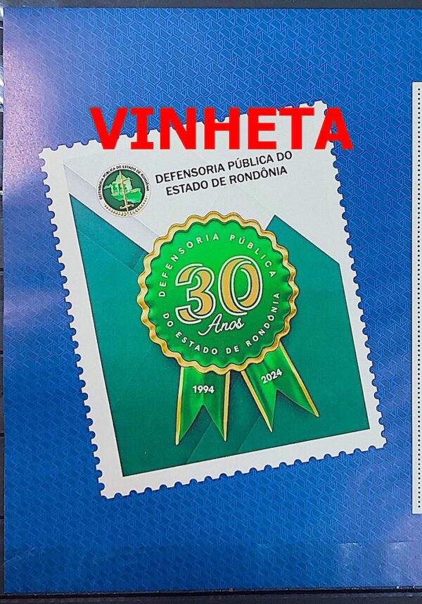 SI Vinheta do Selo Institucional 30 Anos Defensoria Publica Estado de Rondonia Justica