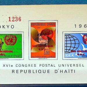 Selo Haiti Congresso Uniao Postal Universal Tokio Japao 1969 Servico Postal 1970