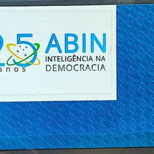 SI 57 Selo Institucional 25 Anos da ABIN Inteligencia na Democracia 2024 Codigo de Barras