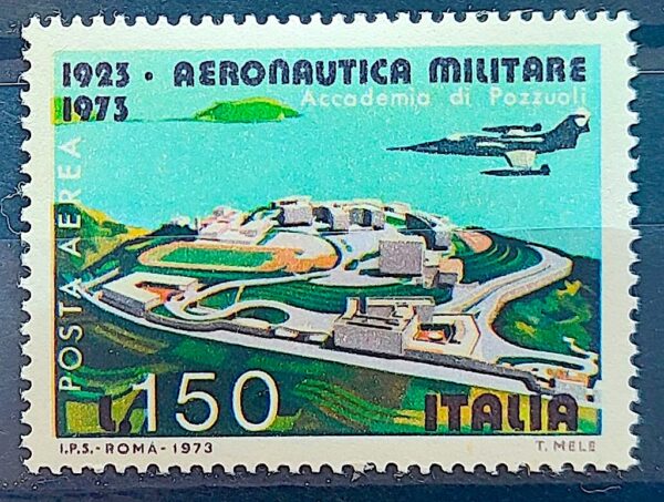 Selo Italia Aeronautica Aviao Militar Lire 150 1973