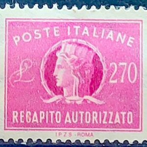 Selo Italia Recapito Autorizzato 270 Lire 1955 1990