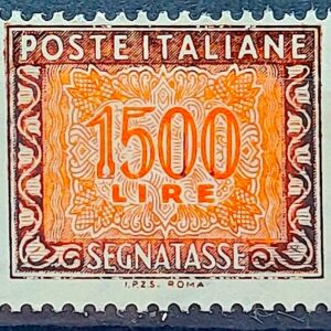 Selo Italia Repubblica Segnatasse Lire 1500 1984 2000 IPZS