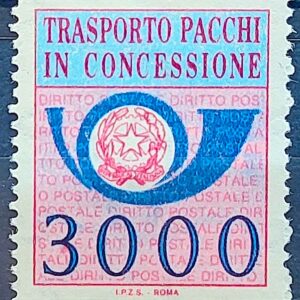 Selo Italia Repubblica Servizi Trasporto Pacchi in Concessione 1984