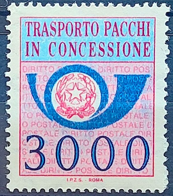 Selo Italia Repubblica Servizi Trasporto Pacchi in Concessione 1984