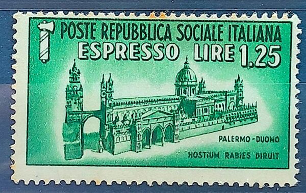 Selo Italia Repubblica Sociale Italiana Espresso Palermo Arquitetura Turismo 1944