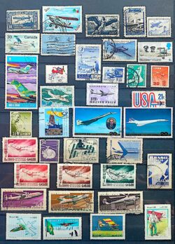 Selo Tema Transporte Aviacao Aviao 021 Cuba Canada Estados Unidos URSS Brasil