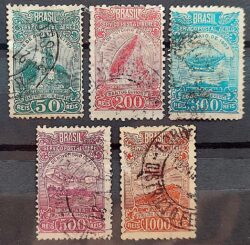 A 17 Selo Aereo Aeronautica Aviao 1929 Serie Completa Circulado 3