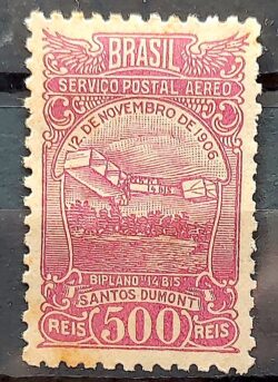 A 20 Selo Aereo Aeronautica Santos Dumont Aviao 14 Bis 1929