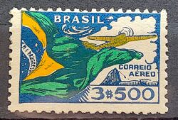 A 34 Selo Aereo Bandeira Nacional Aviao Pao de Acucar 1933