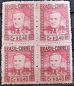 C 232 Selo Presidente Militar Eurico Gaspar Dutra 1947 Quadra