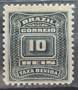 X 27 Selo Taxa Devida 10 Reis 1906 1