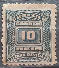 X 27 Selo Taxa Devida 10 Reis 1906