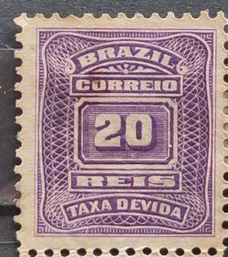 X 28 Selo Taxa Devida 20 Reis 1906