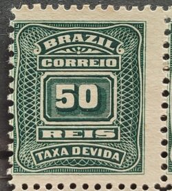 X 29 Selo Taxa Devida 50 Reis 1906