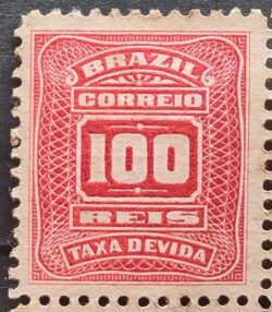 X 30 Selo Taxa Devida 100 Reis 1906