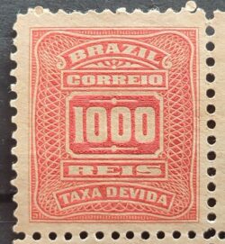 X 37 Selo Taxa Devida 1000 Reis 1906