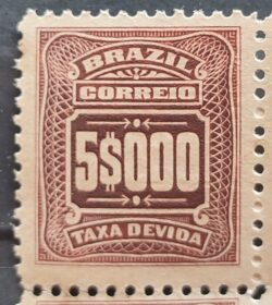 X 39 Selo Taxa Devida 5000 Reis 1906