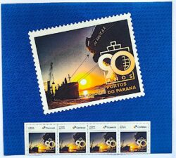 SI 70 Selo Institucional 90 Anos do Porto de Paranagua Parana Navio 2025 Porta Retrato