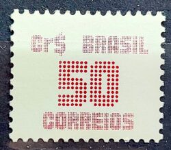 Selo Regular RHM 633 Tipo Cifra CrS 50 1985