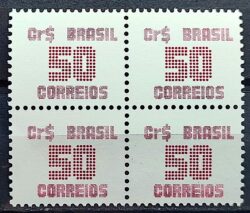 Selo Regular RHM 633 Tipo Cifra CrS 50 1985 Quadra