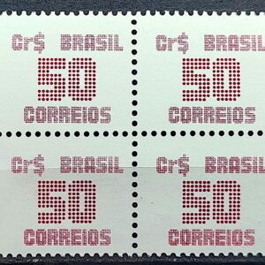 Selo Regular RHM 633 Tipo Cifra CrS 50 1985 Quadra