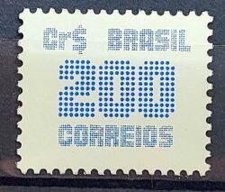 Selo Regular RHM 636 Tipo Cifra CrS 200 1985