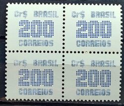 Selo Regular RHM 636 Tipo Cifra CrS 200 1985 Quadra