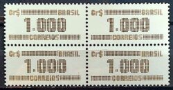 Selo Regular RHM 640 Tipo Cifra CrS 1000 1986 Quadra