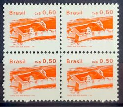 Selo Regular RHM 646 Patrimonio Historico Forte dos Reis Magos 1986 Quadra