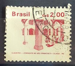 Selo Regular RHM 648 Patrimonio Historico Claustro 1987 Circulado 1