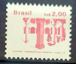 Selo Regular RHM 648a Patrimonio Historico Claustro Groselha 1987